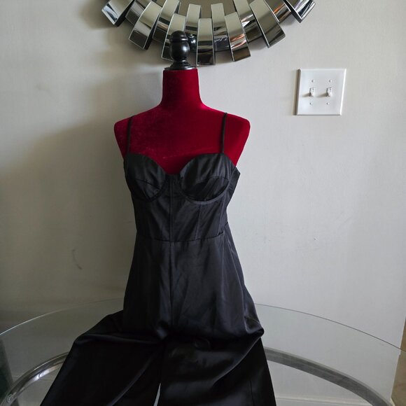 Lulus Satin Black Jumpsuit - Picture 3 of 4
